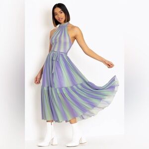 BLACKMILK All A Blur HALTER MIDAXI DRESS Size XXL
